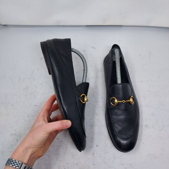 Gucci Brixton Black Leather Horsebit Loafer Shoe - Picture 4 of 13